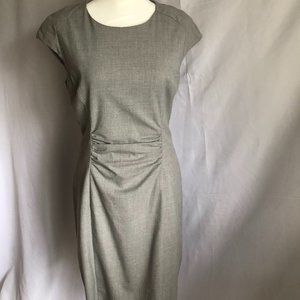 Reiss Women's Casual Silver Gray Short Sleeve Crew Neck Size 6 Grey Dress